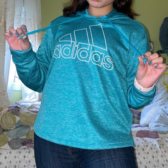 teal adidas hoodie
